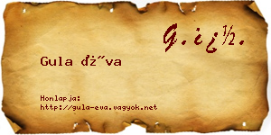 Gula Éva névjegykártya